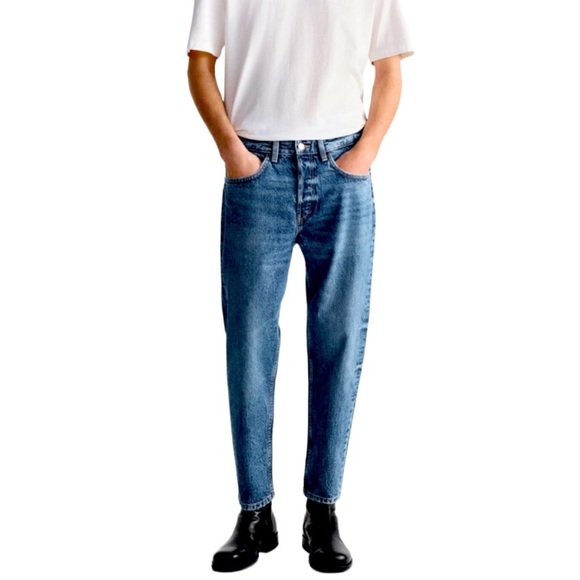 Zara Other - Zara Man Cropped Skinny Stretch Hi Rise 975 Jeans
